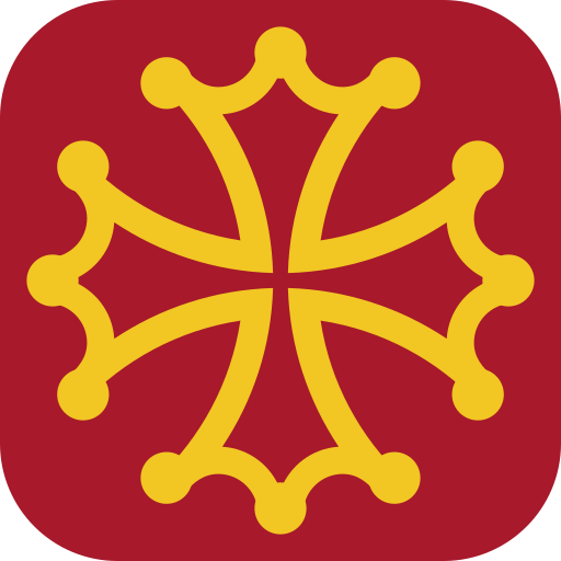 Visuel de référence Crotz d’Òc Emoji : croix occitane or sur fond rouge
